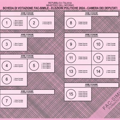 scheda di votazione
