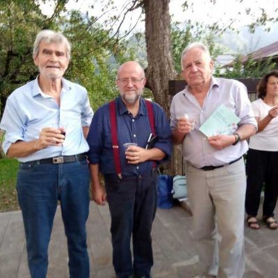 Erminio Polo con Angelo Floramo e Claudio Bearzi.